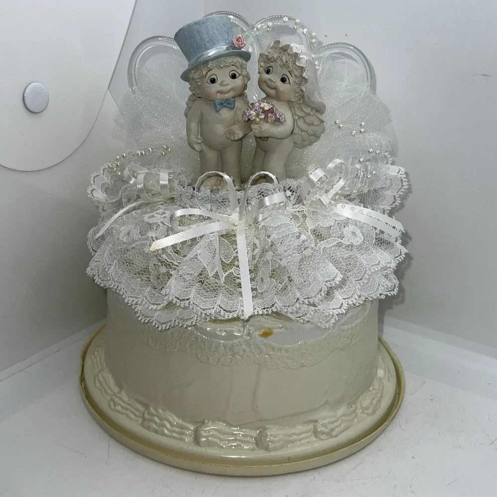 Vintage‎ Dreamsicles Cherub/Angel Bride and Groom-Cake Topper/Figurine